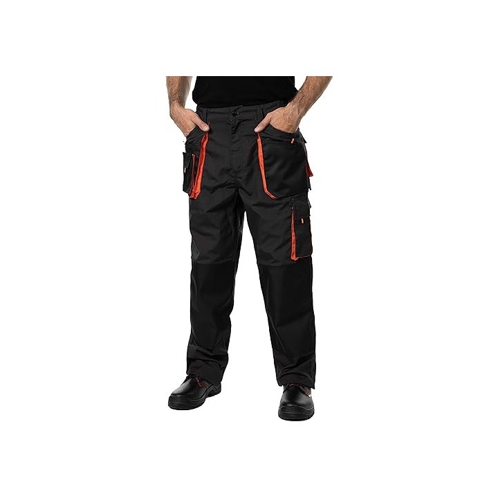 MAZALAT Pantalon de Travail Homme Avec Poches Genouillère, Multi Poches
